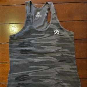 BRADLEY MARTYN Sleeveless Gray Camo Large T-Shirt